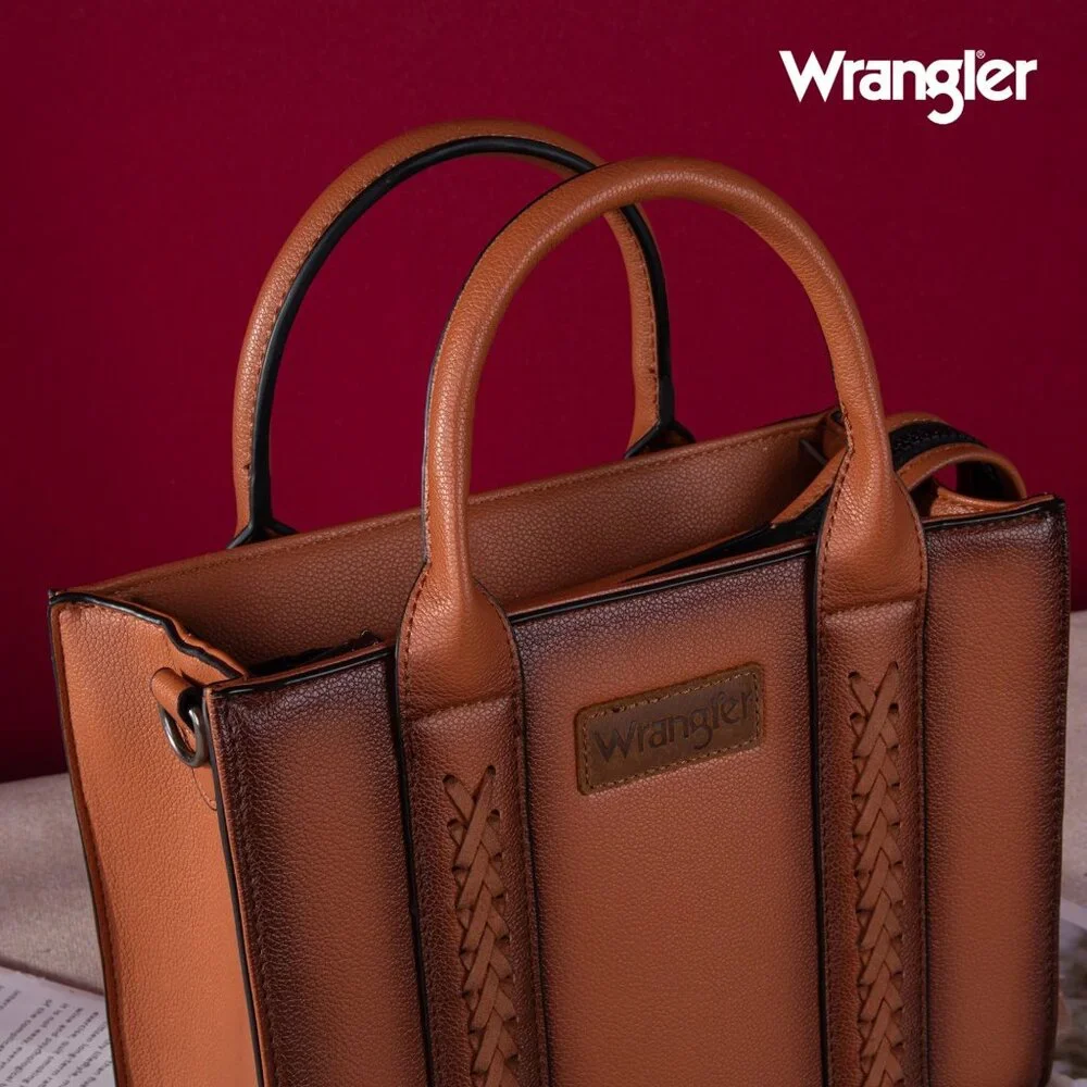NWT Wrangler Tote Bag, Designer Satchel Handbag, Top-handle, Strap Antique Brown - Picture 4 of 4